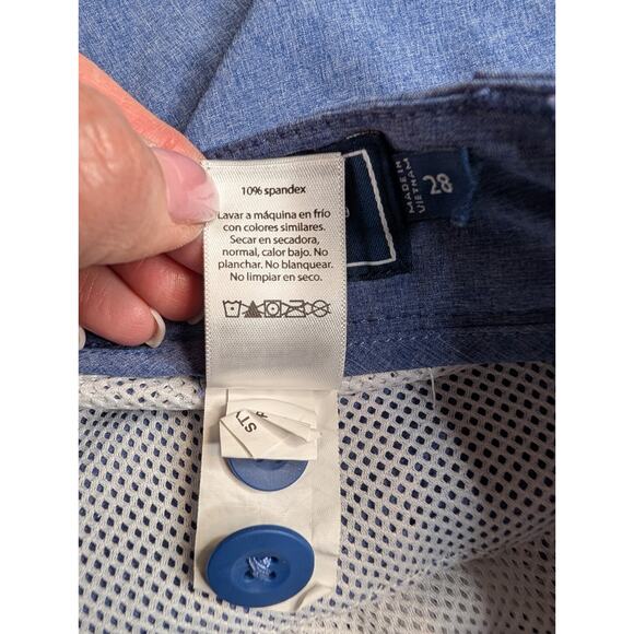 Mens Vineyard Vines Performance Breaker Shorts Golf Preppy Classic Chino Blue 28 - Picture 7 of 9